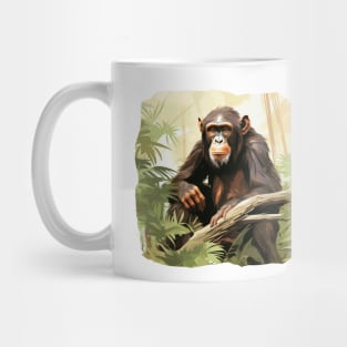 Cute Chimpanzee In Jungle Mug